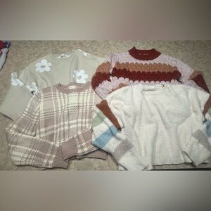 Altar'd State Floral and Striped Sweater Collection